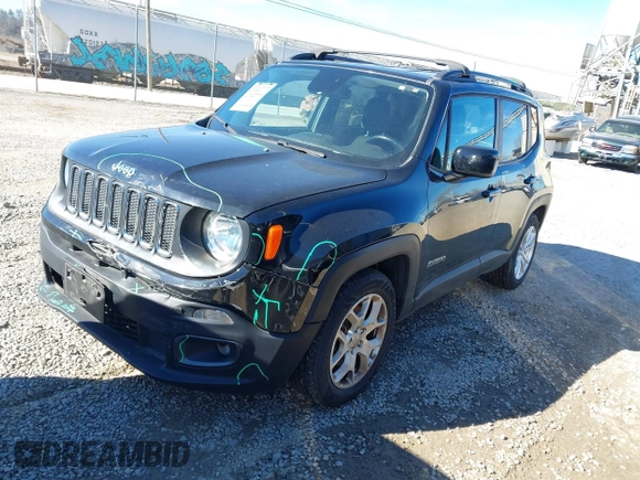 2018 Jeep Renegade Latitude with VIN ZACCJABB3JPG67817, listed as a IAAI auction lot 41611549 with 99,047 mi miles and . Bid and sale history available at DreamBid. Image 2.