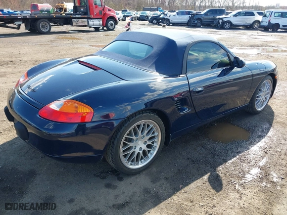 2001 Porsche Boxster with VIN WP0CA29861S620159, listed as a IAAI auction lot 41868701 with 38,776 mi miles. Bid and sale history available at carsss.com. Image 4.