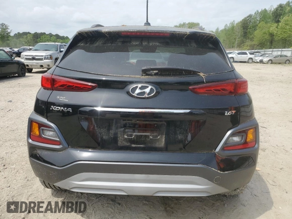 2018 Hyundai Kona Limited with VIN KM8K33A54JU106548, listed as a Copart auction lot 52609175 with 6,800 mi miles and Salvage Title. Bid and sale history available at carsss.com. Image 6.