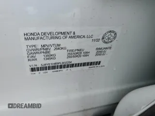 2023 Acura MDX Advance с VIN 5J8YE1H89PL802254, выставлен на аукционе Copart как лот 45778015 с пробегом 46 739 миль миль и Списание • Salvage title. История ставок и продаж доступна на DreamBid. Изображение 13.