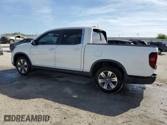 2019 Honda Ridgeline RTL-T with VIN 5FPYK2F62KB002624, listed as a Copart auction lot 50142765 with 62,947 mi miles and Salvage title. Bid and sale history available at DreamBid. Image 2.