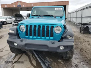 2020 Jeep Wrangler Sport S with VIN 1C4GJXAN3LW202881, listed as a Copart auction lot 53706335 with 47,743 mi miles and Salvage title. Bid and sale history available at DreamBid. Image 5.
