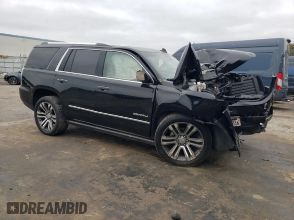 2018 GMC Yukon Denali with VIN 1GKS2CKJ1JR296853, listed as a Copart auction lot 70925544 with 0 mi miles and Salvage Title. Bid and sale history available at carsss.com. Image 4.