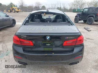 2018 BMW 5 Series M550i xDrive with VIN WBAJB9C56JB286742, listed as a IAAI auction lot 42176643 with 61,445 mi miles and . Bid and sale history available at DreamBid. Image 17.