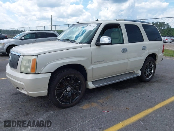 2005 Cadillac Escalade z VIN 1GYEK63N55R123817, wystawiony jako IAAI lot #42263549 z przebiegiem 297 279 mil mil oraz . Historia ofert i sprzedaży dostępna na DreamBid. Obrazek 2.