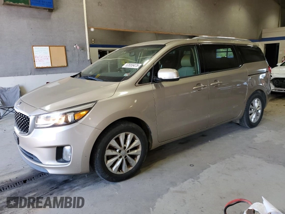 2015 Kia Sedona EX with VIN KNDMC5C1XF6020093, listed as a Copart auction lot 53555475 with 172,154 mi miles and Clean Title. Bid and sale history available at carsss.com. Image 1.