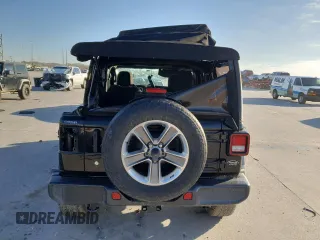 2020 Jeep Wrangler Unlimited Sahara with VIN 1C4HJXEN0LW168087, listed as a Copart auction lot 48048495 with 73,750 mi miles and Salvage Title. Bid and sale history available at carsss.com. Image 6.