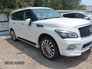 2015 Infiniti QX80 z VIN JN8AZ2NF7F9574350, wystawiony jako IAAI lot #42324028 z przebiegiem Nie podano mil oraz . Historia ofert i sprzedaży dostępna na DreamBid. Obrazek 1.