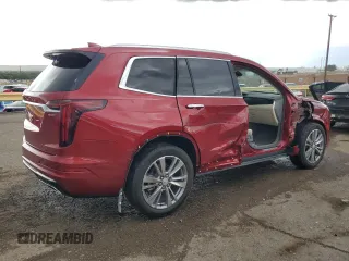 2024 Cadillac XT6 FWD Premium Luxury with VIN 1GYKPCRS1RZ700168, listed as a Copart auction lot 59327055 with 21,001 mi miles and Salvage title. Bid and sale history available at DreamBid. Image 3.