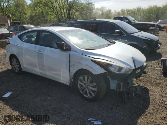 2015 Hyundai Elantra SE with VIN 5NPDH4AE7FH555616, listed as a Copart auction lot 53626195 with 162,927 mi miles and Salvage Title. Bid and sale history available at DreamBid. Image 4.
