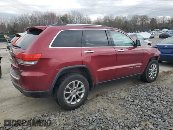 2014 Jeep Grand Cherokee Limited with VIN 1C4RJFBG2EC142390, listed as a Copart auction lot 53782155 with 117,512 mi miles and Salvage Title. Bid and sale history available at carsss.com. Image 3.