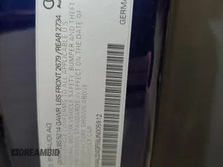 2018 Audi S5 Prestige z VIN WAU24GF58JN005912, wystawiony jako Copart lot #78801814 z przebiegiem Nie podano mil oraz Szkoda całkowita • Salvage title. Historia ofert i sprzedaży dostępna na DreamBid. Obrazek 12.