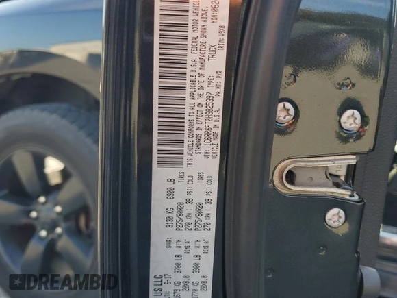 2017 Ram 1500 Express with VIN 1C6RR6FT0HS825397, listed as a Copart auction lot 60722025 with 75,769 mi miles and Salvage title. Bid and sale history available at DreamBid. Image 13.