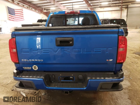 2021 Chevrolet Colorado 4WD LT with VIN 1GCGTCEN7M1175387, listed as a Copart auction lot 53794615 with Not provided miles and Non repairable. Bid and sale history available at DreamBid. Image 6.