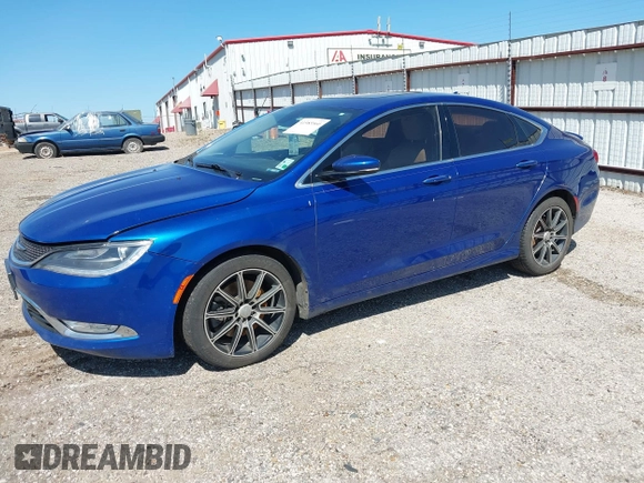 2015 Chrysler 200 C with VIN 1C3CCCCG1FN549043, listed as a IAAI auction lot 41985560 with 178,265 mi miles. Bid and sale history available at carsss.com. Image 2.