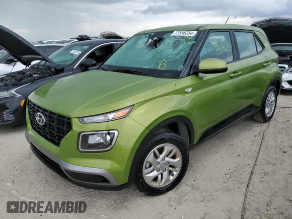 2024 Hyundai Venue SE with VIN KMHRB8A31RU320258, listed as a Copart auction lot 77896284 with 3,013 mi miles and Non Repairable. Bid and sale history available at DreamBid. Image 1.