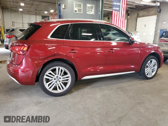 2018 Audi Q5 Premium Plus with VIN WA1BNAFY9J2241245, listed as a Copart auction lot 60152755 with 70,352 mi miles and Salvage title. Bid and sale history available at DreamBid. Image 3.