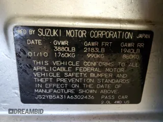 2010 Suzuki SX4 with VIN JS2YB5A31A6302436, listed as a Copart auction lot 88473455 with 78,839 mi miles and Salvage Title. Bid and sale history available at carsss.com. Image 12.