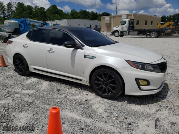 2015 Kia Optima Hybrid with VIN KNAGM4AD0F5077763, listed as a Copart auction lot 65973874 with 156,527 mi miles and Clean Title. Bid and sale history available at carsss.com. Image 4.