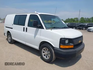 2014 Chevrolet Express Cargo with VIN 1GCSGAFX2E1155133, listed as a IAAI auction lot 42488151 with 151,955 mi miles and . Bid and sale history available at DreamBid. Image 1.
