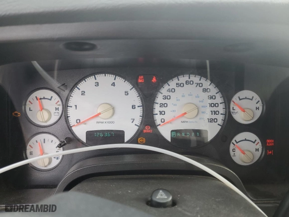 2005 Dodge Ram 1500 SLT with VIN 1D7HU16D55J564323, listed as a Copart auction lot 84401934 with 126,367 mi miles and Salvage Title. Bid and sale history available at carsss.com. Image 9.