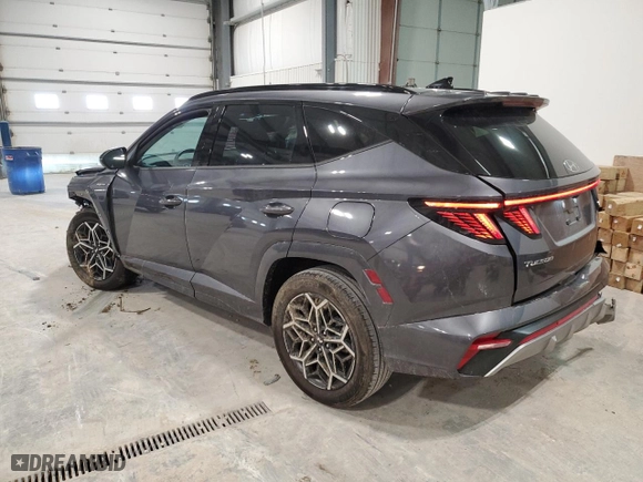 2024 Hyundai Tucson Hybrid N Line with VIN KM8JFCD17RU154021, listed as a Copart auction lot 48382355 with 15,321 mi miles and Salvage Title. Bid and sale history available at carsss.com. Image 2.