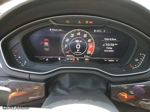 2018 Audi S4 Premium Plus with VIN WAUB4AF49JA099438, listed as a Copart auction lot 54711943 with 80,603 mi miles. Bid and sale history available at carsss.com. Image 9.