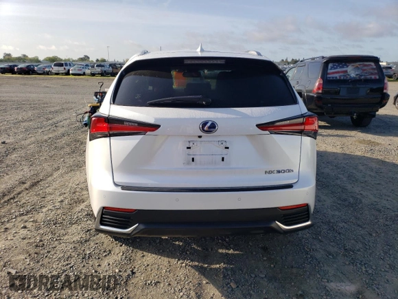 2021 Lexus NX 300h with VIN JTJGJRDZ0M5014172, listed as a Copart auction lot 52176455 with 43,644 mi miles and Salvage Title. Bid and sale history available at DreamBid. Image 6.