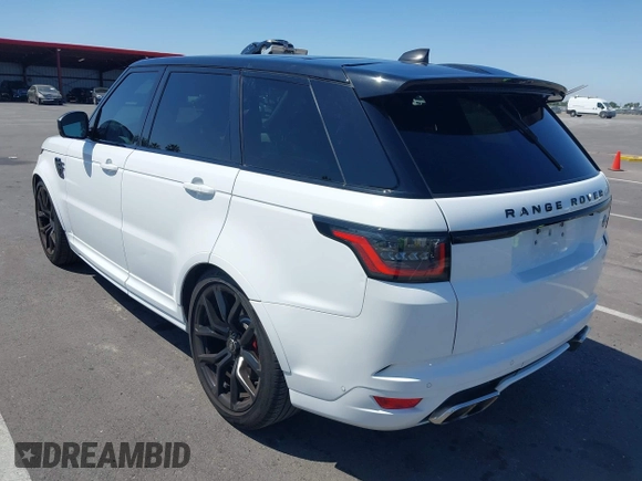 2020 Land Rover Range Rover Sport SVR with VIN SALWZ2RE3LA899227, listed as a IAAI auction lot 42368175 with 63,794 mi miles and . Bid and sale history available at DreamBid. Image 3.
