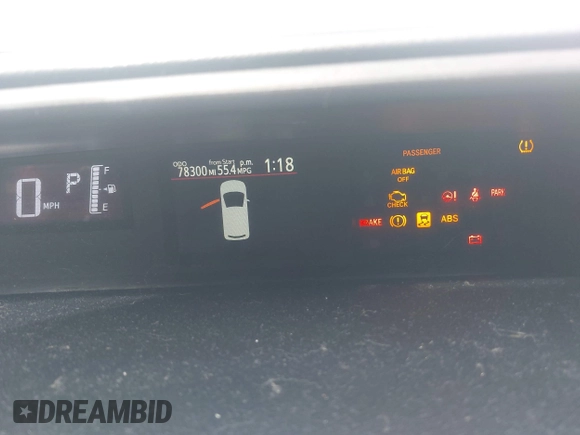 2016 Toyota Prius One with VIN JTDKDTB38G1121806, listed as a IAAI auction lot 41975365 with 78,300 mi miles and . Bid and sale history available at DreamBid. Image 7.