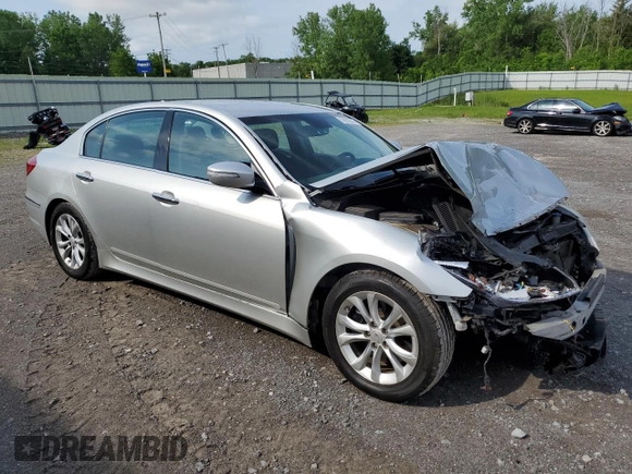 2013 Hyundai Genesis 3.8L z VIN KMHGC4DD2DU234242, wystawiony jako Copart lot #59992075 z przebiegiem 191 254 mil mil oraz Szkoda całkowita • Salvage title. Historia ofert i sprzedaży dostępna na DreamBid. Obrazek 4.