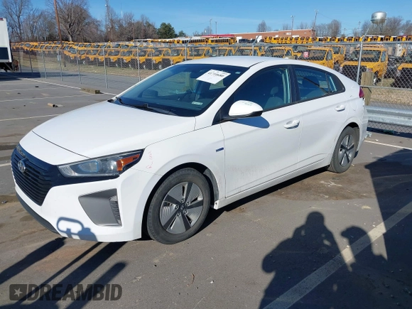 2019 Hyundai Ioniq Blue with VIN KMHC65LC2KU119660, listed as a IAAI auction lot 41710680 with 123,480 mi miles and . Bid and sale history available at DreamBid. Image 2.