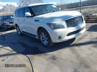 2014 Infiniti QX80 with VIN JN8AZ2NE8E9064773, listed as a IAAI auction lot 41902629 with 142,331 mi miles. Bid and sale history available at carsss.com. Image 1.