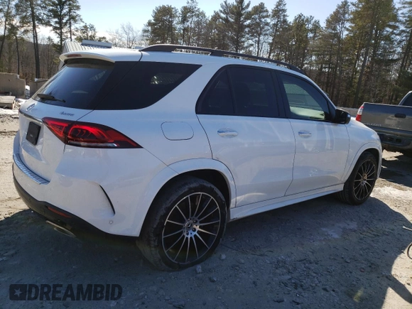 2020 Mercedes-Benz GLE 450 with VIN 4JGFB5KB1LA135630, listed as a Copart auction lot 47074585 with 89,036 mi miles and Salvage title. Bid and sale history available at DreamBid. Image 3.