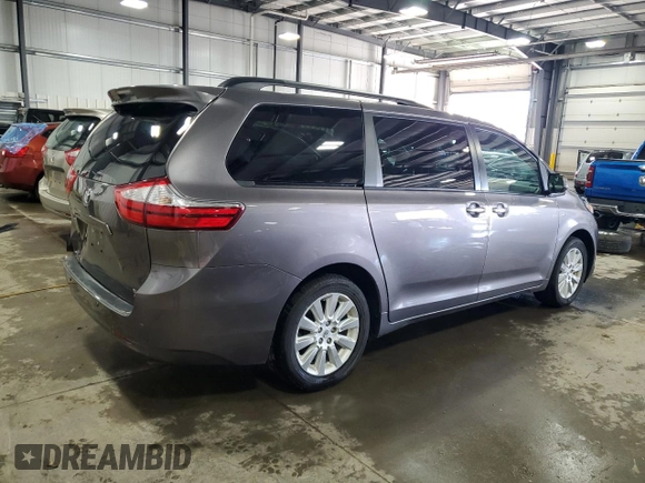 2016 Toyota Sienna Limited z VIN 5TDDK3DC2GS142603, wystawiony jako Copart lot #54013855 z przebiegiem 97 000 mil mil oraz Szkoda całkowita • Salvage title. Historia ofert i sprzedaży dostępna na DreamBid. Obrazek 3.