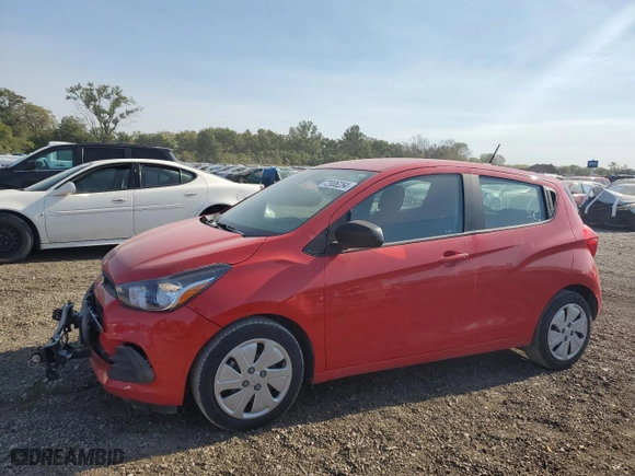 2017 Chevrolet Spark LS with VIN KL8CA6SA7HC738982, listed as a Copart auction lot 72906254 with 7,810 mi miles and Salvage Title. Bid and sale history available at carsss.com. Image 1.
