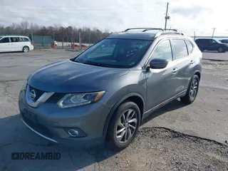 2015 Nissan Rogue SL with VIN 5N1AT2MT2FC821731, listed as a IAAI auction lot 41816538 with 159,659 mi miles. Bid and sale history available at carsss.com. Image 2.