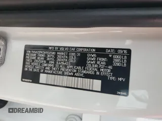 2017 Volvo XC90 Momentum with VIN YV4A22PK5H1132580, listed as a Copart auction lot 45276535 with Not Provided miles and Salvage Title. Bid and sale history available at carsss.com. Image 14.