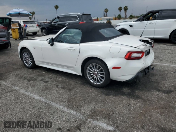 2017 FIAT 124 Spider Classica with VIN JC1NFAEKXH0126511, listed as a Copart auction lot 59601185 with Not provided miles and Salvage title. Bid and sale history available at DreamBid. Image 2.