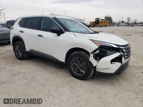 2024 Nissan Rogue S with VIN 5N1BT3AB9RC702763, listed as a Copart auction lot 46627375 with 24,268 mi miles and Clean Title. Bid and sale history available at carsss.com. Image 4.