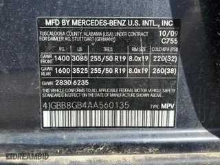 2010 Mercedes-Benz M-Class ML 350 with VIN 4JGBB8GB4AA560135, listed as a Copart auction lot 51087705 with 197,548 mi miles and Clean Title. Bid and sale history available at carsss.com. Image 13.