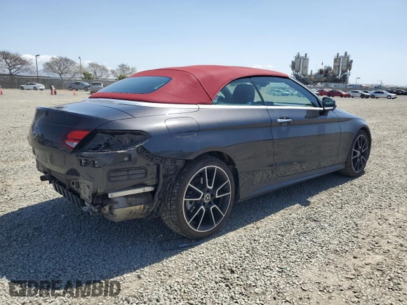 2021 Mercedes-Benz C 300 with VIN W1KWK8DB6MG101030, listed as a Copart auction lot 52044745 with 46,889 mi miles and Salvage title. Bid and sale history available at DreamBid. Image 3.