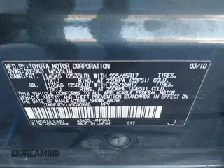 2010 Toyota RAV4 Ltd with VIN JTMDF4DV1A5030948, listed as a IAAI auction lot 41773340 with 165,859 mi miles. Bid and sale history available at carsss.com. Image 9.