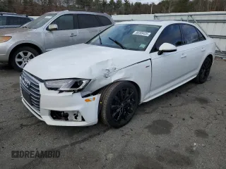 2018 Audi A4 with VIN WAUNNAF49JA126891, listed as a Copart auction lot 88389435 with 87,711 mi miles and Salvage title. Bid and sale history available at DreamBid. Image 1.