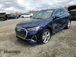 2023 Audi Q3 S line Premium Plus with VIN WA1EECF33P1037116, listed as a Copart auction lot 47653765 with 5,702 mi miles and Salvage title. Bid and sale history available at DreamBid. Image 11.