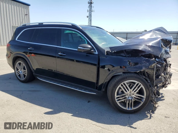 2021 Mercedes-Benz GLS 450 with VIN 4JGFF5KE8MA390873, listed as a Copart auction lot 58944395 with 47,115 mi miles and Salvage title. Bid and sale history available at DreamBid. Image 4.