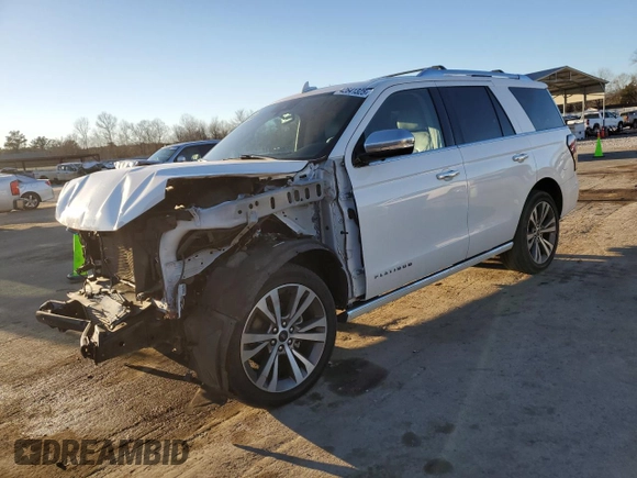 2020 Ford Expedition Platinum with VIN 1FMJU1LT2LEA61065, listed as a Copart auction lot 42641325 with 91,528 mi miles and Salvage title. Bid and sale history available at DreamBid. Image 1.