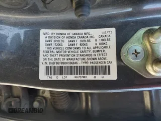 2013 Honda Civic EX with VIN 2HGFB2F89DH506846, listed as a Copart auction lot 53423285 with 92,542 mi miles and Salvage Title. Bid and sale history available at DreamBid. Image 12.