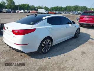 2015 Kia Optima SXL Turbo with VIN 5XXGR4A6XFG469571, listed as a IAAI auction lot 42484269 with 94,372 mi miles and . Bid and sale history available at DreamBid. Image 4.
