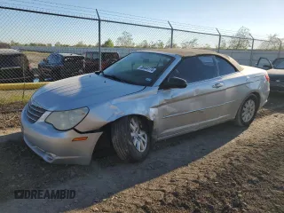 2008 Chrysler Sebring LX with VIN 1C3LC45K58N224356, listed as a Copart auction lot 80444174 with 165,844 mi miles and Salvage Title. Bid and sale history available at carsss.com. Image 1.